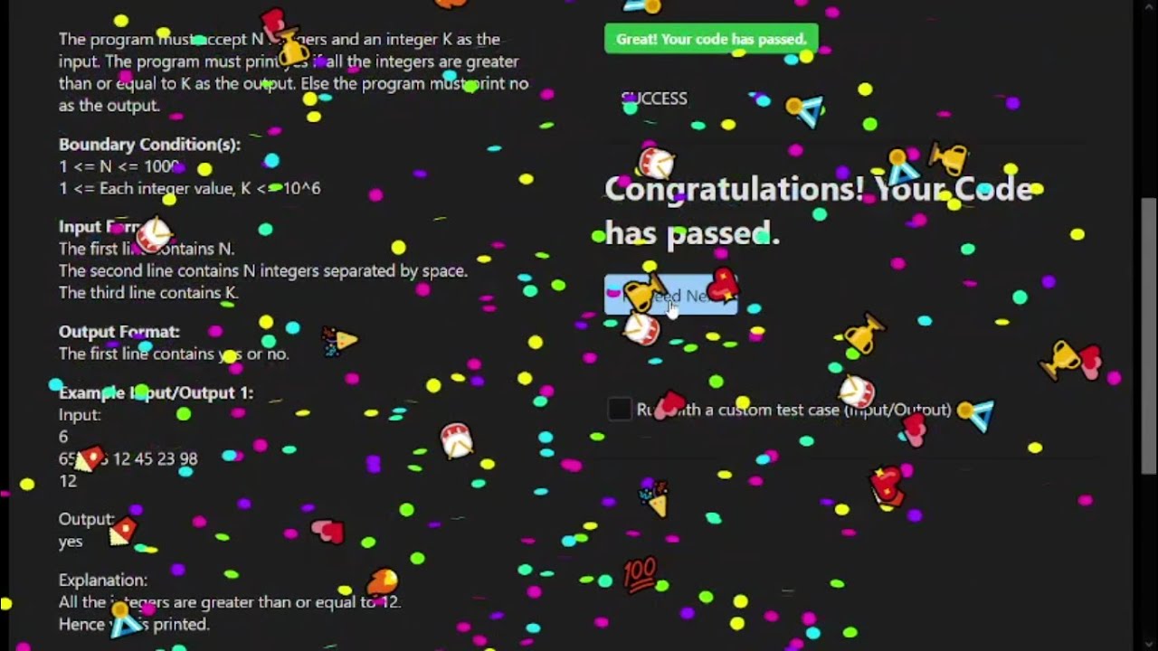 Skillrack Daily Challenge Greater Than Or Equal To K Program Id 8587