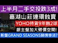 二手屋苑上半月交投按月跌3成 新盤相繼搶閘推售 yoho hub加推 嘉湖山莊連環蝕賣 淘大最新成交9千 yoho一手盤9年都要蝕2球 樓市分析 樓盤傳真 七師傅 蛇年流年 2025