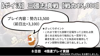 【ポイ活】三國志真戦 戦力1.5万【8日目、勢力13,500】