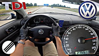 VW PASSAT 1.9 TDI 131HP B5 TOP SPEED DRIVE ON GERMAN AUTOBAHN 🏎