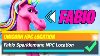 Fabio Sparklemane Location (UNICORN NPC #2) in Fortnite Season 8