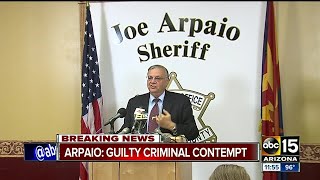 Arpaio guilty in criminal contempt case