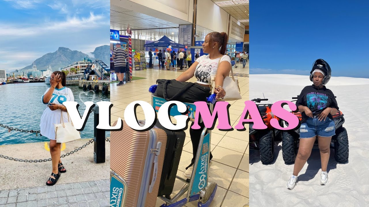 Vlogmas Ep 1 Cape Town Travel Vlog Quad Biking Times Market