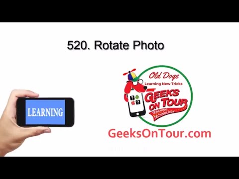 How to rotate a photo using Google Photos. GeeksOnTour.com video 520