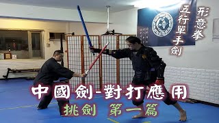 中國劍對打應用: 挑劍【第一篇】 _形意拳八卦掌【傳武概念講堂】_健棋道館