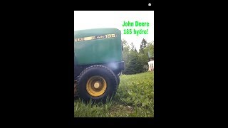 John deere 185 hydro review, cold start and drive!