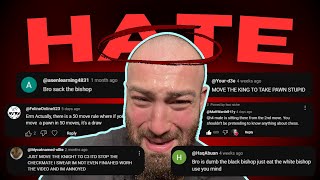 Reacting to the DUMBEST Hate Comments I've Received On My CHESS Videos