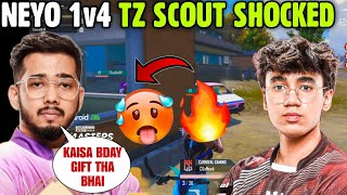 NEYO 1v4 Tz Pistol Clutch - BGMS🥵🔥 Scout SHOCKED 😲