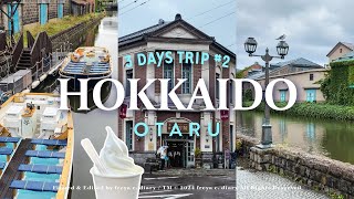 3 Days in Hokkaido | Travel Vlog Day2 | Otaru Canal in the Rain🚢 Glass Art, Otaru Beer, Soft Serve