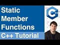 Static Member Functions | C++ Tutorial