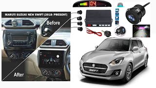 ANDROID STEREO INSTALL IN NEW SWIFT || REVERSE CAMERA INSTALL WITH REVERSE SENSOR #car #marutisuzuki