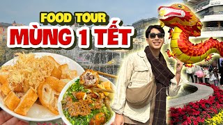 FOOD TOUR MÙNG 1 TẾT HÀ NỘI // Ăn cháo sườn cô Là, bún cá sâm cây si, không khí Tết Hà Nội