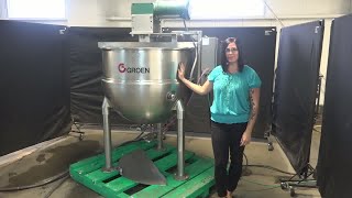 Groen 150 GAL 316 Stainless Half Jacketed Kettle Demonstration