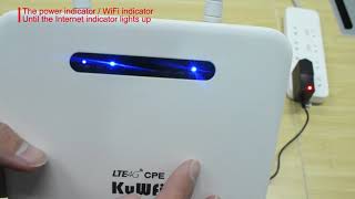 how to setup KuWFi 4G lte router with SIM card slot  with two antenna .