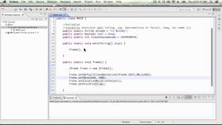 Java Programing Tutorials - Episode 3 - Main Frame