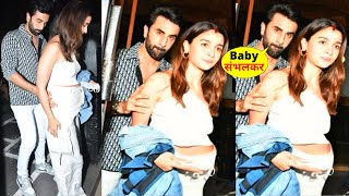 Pregnant Alia Bhatt Flaunts Baby Bump with Husband Ranbir Kapoor Outside Clinic for Check up