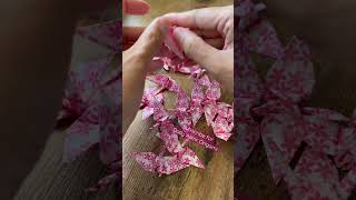 Asmr Sakura Paper Crane Folding in less than 1 Minute