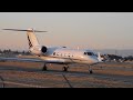 hd gulfstream iv close taxi by at san jose international airport ksjc