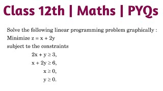 Solve the following linear programming problem graphically: Minimise z=x+2y subject to constraints
