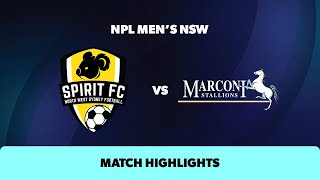 NPL Men's NSW Round 18 Highlights – NWS Spirit FC v Marconi