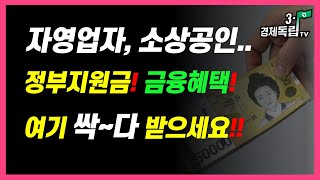 [자영업자, 소상공인!! 정부지원금, 금융혜택!! 여기서 싹~다 받으세요!! ]#3.1경제독립tv