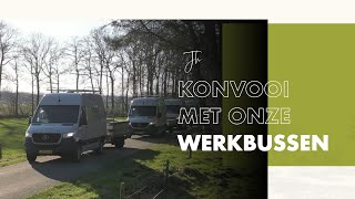 Konvooi met onze werkbussen | Jansen Hoveniers