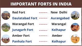 IMPORTANT FORTS IN INDIA | STATIC G.K | RRB, SSC, TNPSC FOR ALL COMPETITIVE EXAMS