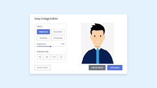 Build An Image Editor in HTML CSS & JavaScript | Image Editor in JavaScript | Makhammadov D3V