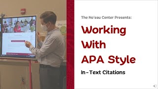 APA Workshop Citations