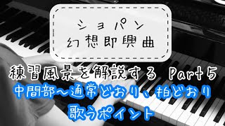 【幻想即興曲】#5 中間部①〜歌い方のポイント。練習しながら解説してみた【ショパン】