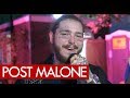 Post Malone drinking buds talking tatts & swords backstage Wireless