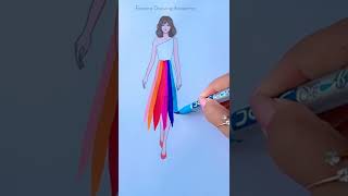 🌈+👗 Dress painting #creativeart  #satisfying