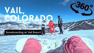 Snowboarding in Vail Colorado - 4K (360 VR VIDEO)