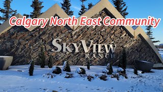 Driving in The Neighborhood Of Skyview Ranch,North East Calgary, Alberta | Canada