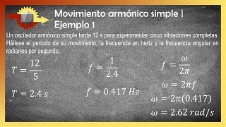 Movimiento armónico simple | Ejemplo 1