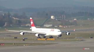 SWISS A340 rejected Takeoff at Zurich LSZH Runway 16