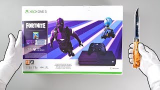 XBOX ONE "FORTNITE" SPECIAL EDITION! (Dark Vertex skin) Unboxing Battle Royale Console Outfit Bundle