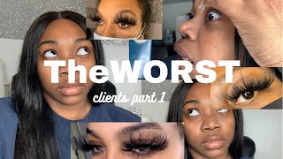 My worst client experience; picky client, Scam, beginner lash tech problems