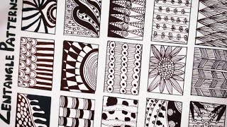 15 zentangle patterns art for beginners step by step by la crafts villa Part 2 || Art 95