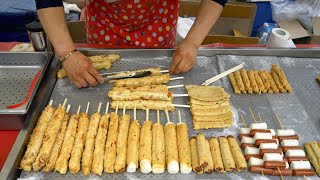 굵고 긴 핫바가 겨우 1000원?? 줄서서 먹는 화원시장 길쭉이 핫바 / korean food - fishcake stick