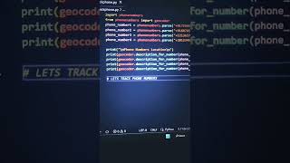 how to track phone location using python #trending #python #trackphone #viralvideo #hacker