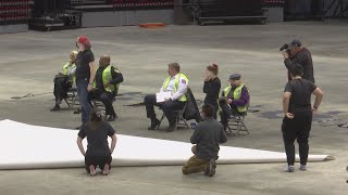 NIU students attempting to make world's largest paper snowflake