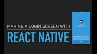 React Native Tutorial #2 - Making a login screen