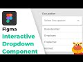 Figma dropdown menu tutorial, variant and prototype.