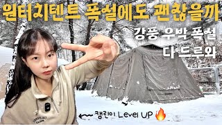 원터치텐트 힐하우스 폭설에도 괜찮을까?❄️ㅣ복순도가, 굴전, 육전, 새우전