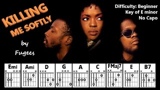 KILLING ME SOFTLY by Fugees (Easy Guitar & Lyric Scrolling Chord Chart Play-Along)