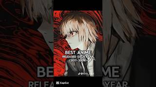 Best anime released in each year (2009-2017) #anime #fypyoutube #animeseries