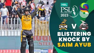 Blistering Knock By Saim Ayub | Peshawar Zalmi vs Lahore Qalandars | Match 23 | HBL PSL 8 | MI2T