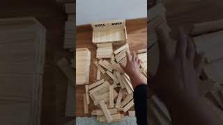 how  to  build  sofa  and  table  with  kapla  blocks reverse video #shorts