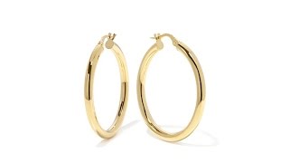 Technibond HighPolish 30mm Hoop Earrings